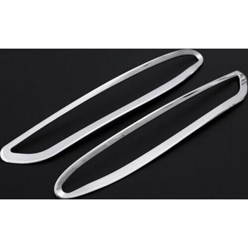 For Benz E class W212 E300 /W213 E200 Sedan 2016 1Pair Rear Tail Fog Light Lamp Frame Trim Cover ABS Chrome cay styling