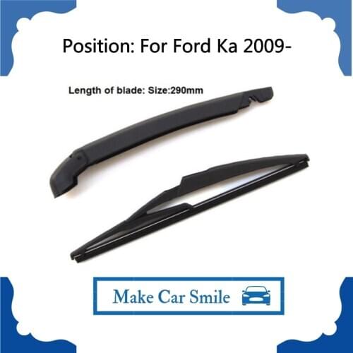 For Ford Ka Mk2 II Rear Windscreen Windshield Wiper Arm And Wiper Blade Set 2009-2016
