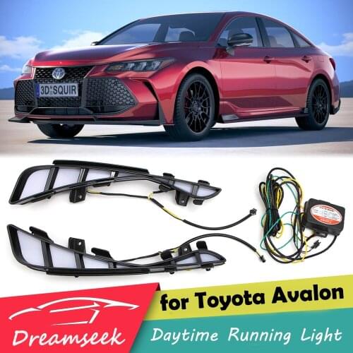 DRL Day Lights for Toyota Avalon 2019 2020 LED Daytime Running Light Fog Lamp with Turn Signal