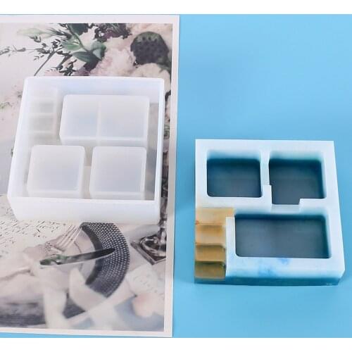Plant Pot Mold Succulent Silicone Molds Square Planter Resin Mold Smooth Easy To Demold Flexible Thick Washable Durable Reusable