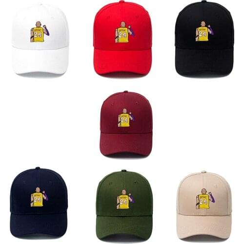 No.24 cotton embroidery baseball cap Bryant dad hat Kobe Black Mamba Snapback unisex sun hat casual hat basketball outdoor caps