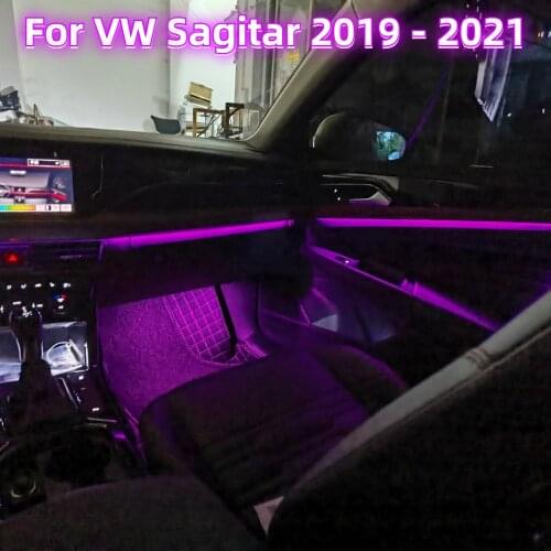 Car Interior Atmosphere Lights for VW Sagitar 64-color 2019 2020 2021 LED Ambient Light Lamp