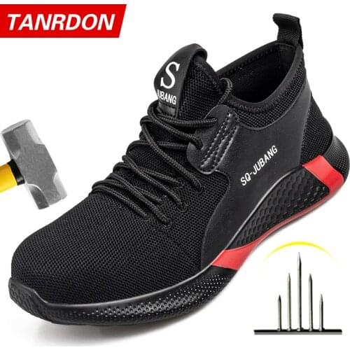Lightweight Work Safety Boots Men Safety Shoes Work Sneakers Anti-puncture Anti-puncture Work Shoes Men Steel Toe Shoes Footwea