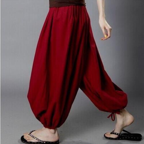 Fashion women and mens casual cotton pants,dancing pants,big size plus size wide leg pants,cotton bloomers