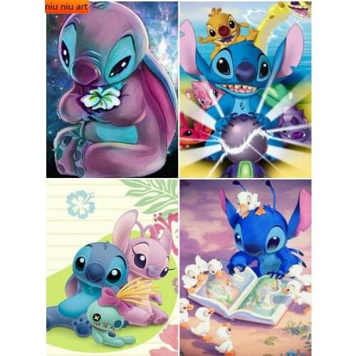 Disney 5D Diy Diamond Embroidery Paintings Cartoon Stitch Full Square/Round Cross Stitch Kit Mosaic Home Decoration Holiday Gift