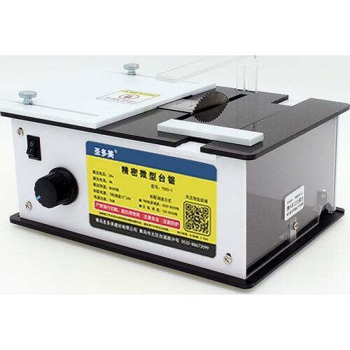 Mini Woodworking Bench Saw Table Saw Handmade DIY Hobby Model Crafts Cutting Tool Multifunction Bench Lathe Electric Saw T555-1