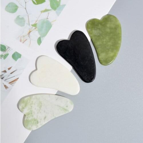 Natural Jade Guasha Massager Stone Gua Sha Board Beauty Tool Health Care Guasha Scraper Face Lifting Massage Meridian Scraping