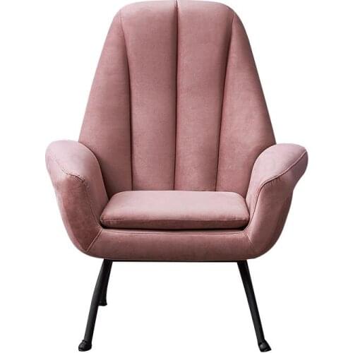 Nordic Single Sofa, Bedroom, Small Sofa, Light Luxury, Modern And Simple, Small Family Fabric Sofa, Net Red Leisure Chair