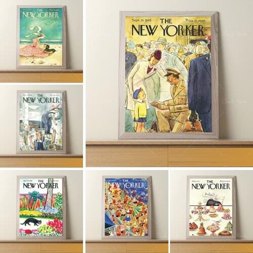 The New Yorker 1939 July 8 Magazine Cover Picture Quality Canvas Painting Home Poster Living Room Wall Art Decor