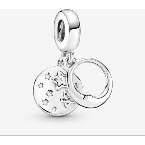 Authentic 925 sterling silver beads charming hollow star beads suitable for pan bracelets and necklaces