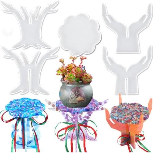 Potted Plant Stand Resin Mold Epoxy Resin Mold DIY Plant Pot Stand Silicone Molds Planter Pot Holder Making Tool