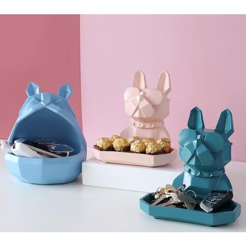 Resin Desktop Ornaments Living Room Desktop Multifunctional Storage Box Household Sundries Organizer Entrance Key Storage Tray