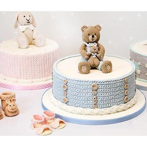 Sweater Knitting Pattern Silicone Fondant Mold Cake Lace Embossed Mold Chocolate Mould DIY Wedding Birthday Cake Decorating Tool