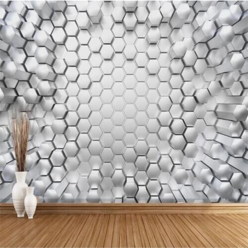 Modern Technology Sense 3D Stereo Geometric Graphics Photo Wallpaper Bar KTV Internet Cafe E-sports Room Mural Wall Paper 3D