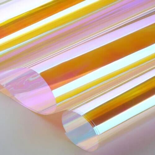 Colored Window Film SUNICE Colorful Stained Glass Sticker Blazing Dichroic Rainbow Tinting DIY Festival Beautify Home Decoration