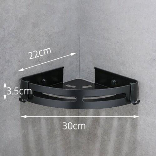 Non Hole Bathroom Toilet Triple-cornered Wall Hanger Shelf Storage Towel