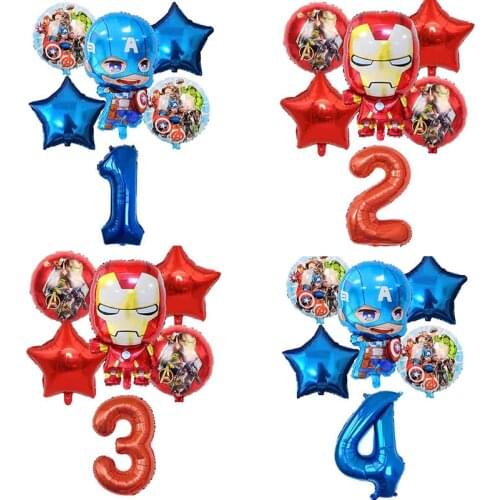The Avengers SuperHero Balloon Captain America iron Man Birthday Party Decorations Baby Shower Decor Party Balloon Air Globos