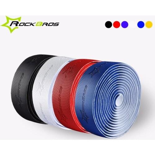 ROCKBROS 1 Pair Road Bike Handlebar Tape Cork Racing Bicycle EVA Bar Tape + 2 Bar Plug Cycling Hand Bar Tape Bicycle Accessories