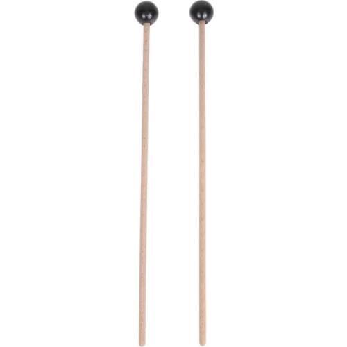 1 Pair Professional Percussion Instruments Xylophone Marimba Mallets Maple Wooden Handle Rubber Mallets Parts & Accessories New