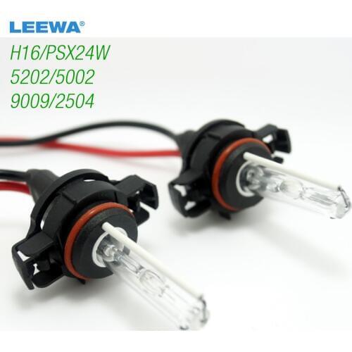 LEEWA 10pcs 12V 35W H16/PSX24W/5202/5002/9009/2504 Xenon Lamp Bulb #CA3953