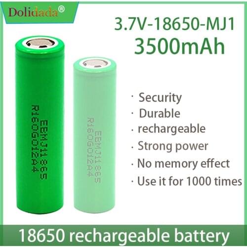 100% Original MJ1 3.7V 3500mah 18650 Lithium Rechargeable Battery For Flashlight batteries for MJ1 3500mah battery
