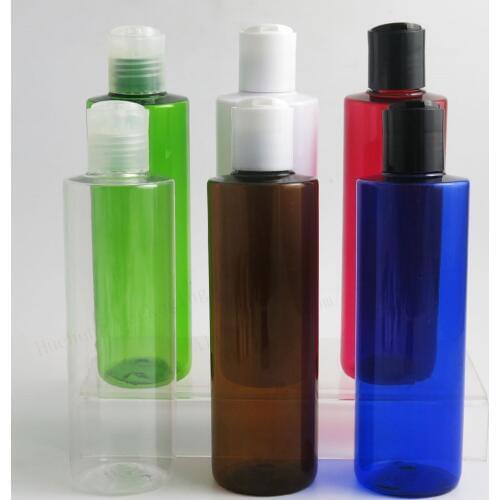 20 X Empty 250ML Plastic Bottles with Disc Top Flip Cap 8OZ Containers For Shampoo Lotions Liquid Packaging