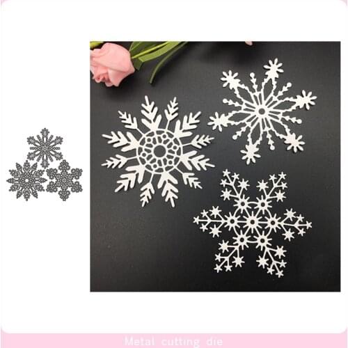 3pcs Winter snowflake Metal Cutting Dies for DIY Scrapbooking Photo Album Decorative Embossing Paper Card Crafts Die Cut 2019