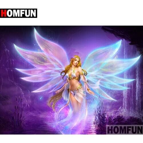 HOMFUN Full Square/Round Drill 5D DIY Diamond Painting "Cartoon fairy" Embroidery Cross Stitch 5D Home Decor A15274