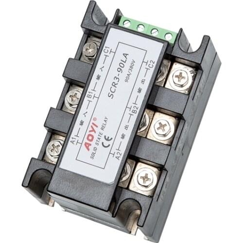 AOYI 220VAC three phase Low Power SCR3-40LA solid state relay with reverse connection protection
