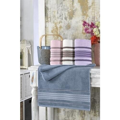Bemucci Bamboo 50x90 4'lü Towel Set-Noble