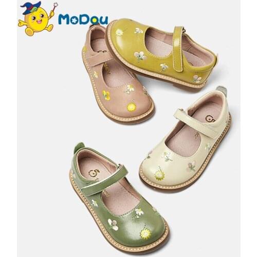 Mo Dou Childrens Shoes Geniune Leather Sandals Girls Princess Boots Spring/Autumn Soft Rubber Sole Summer Lolita High Quality