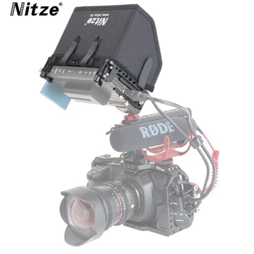 Portkeys LH5H Monitor Cage Kit with Sunshade Hood Cover for Portkeys LH5H Monitor Protective Cage