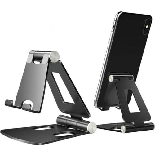 Aluminum Alloy Phone Holder Stand Metal Phone Holder Foldable for IPhone 7 8 X XS Max Mobile Holder Phone Stand Desk for Xiaomi