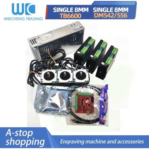CNC Router electronic kit 3pcs DM542 driver+ 3pcs NEMA23 3N.M DC motor +350W 36V power supply +4axis mach3 motion card