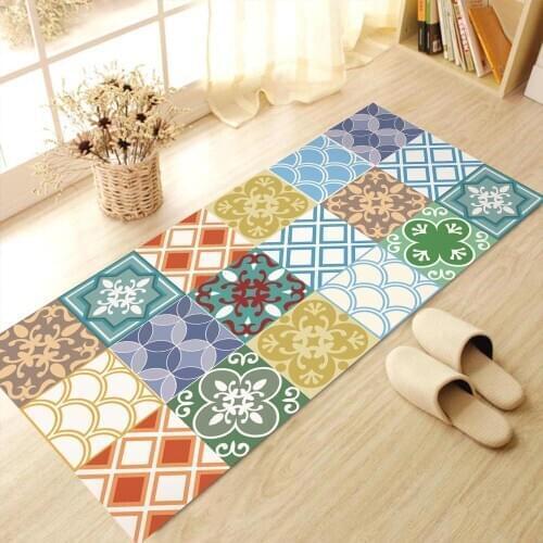 Funlife® Moroccan Decor Floor Sticker PVC with Skid-proof Film Self Adhesive DIY Ground Stickers for Furniture Bathroom Kitchen