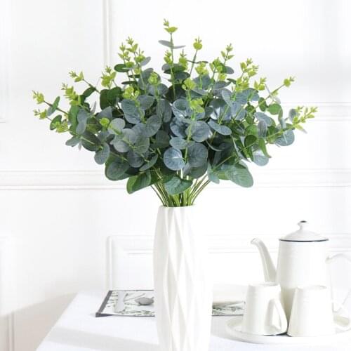 Artificial Eucalyptus Home Wedding Party Decorations Green Leaves Branches Plants Money Tree