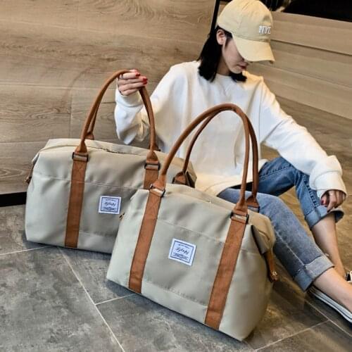 Fashion Large Travel Bag Women Cabin Tote Bags Handbag Oxford Cloth Canvas Waterproof Shoulder Bag Women Weekend Overnight Bag