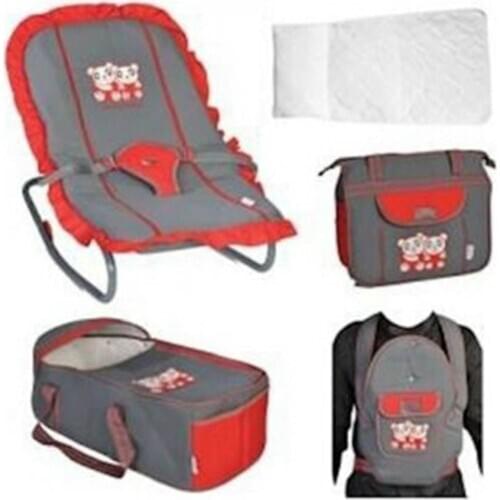 Baby Carrier Set Baby Carry Carry Cot Kangaroo Diaper Care Bag Pink Set of 5