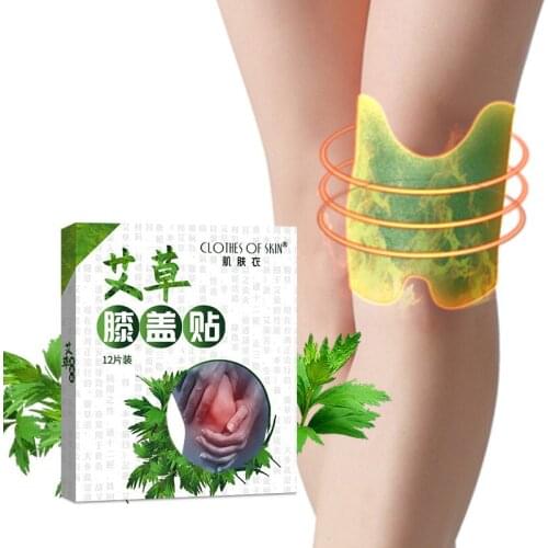 12pcs/bag New Knee Plaster Sticker Wormwood Extract Knee Joint Ache Pain Relieving Paster Knee Rheumatoid Arthritis Body Patch
