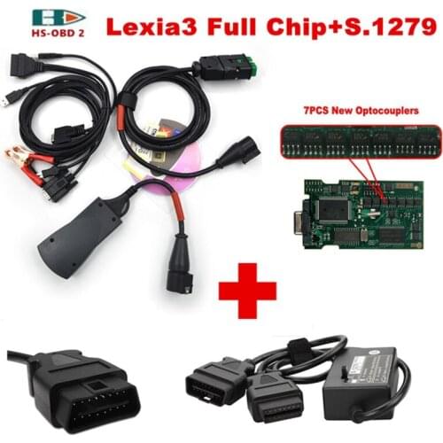 2017 Newest obd2 Connector PP2000 lexia 3 V25 Scanner Plus S.1279 Module cable Auto Aiagnostic Tool DHL Free Shipping