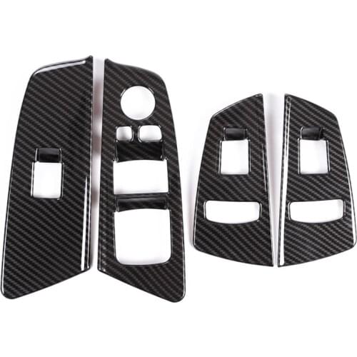 Silver Plating Carbon Fiber Door Glass Windows Control Panel Interior Mouldings For BMW G38 G30 5 Series 525li 530li Stickers