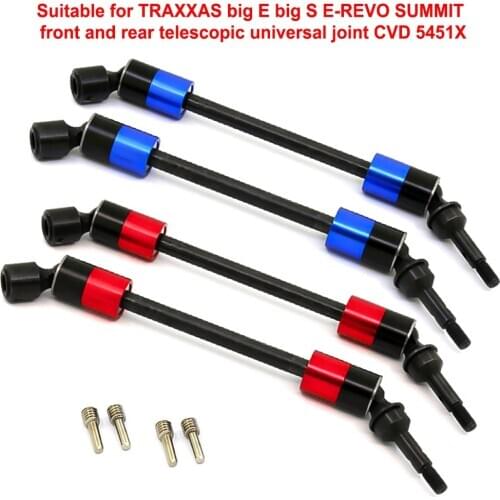 RCTOYFUN RC Car Front Rear Steel CVD Driveshafts Axles For Traxxas E-Maxx Brushless E-Maxx E-Revo T-Maxx RC Crawler Climbing Car