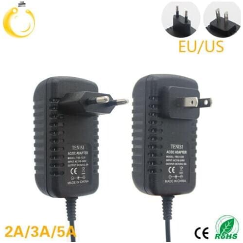 LED Power Adapter 5.5*2.1~2.5mm Female Connector AC 110V 220V To DC 12V 24V 5V Lighting Transformer For LED Strip CCTV Router