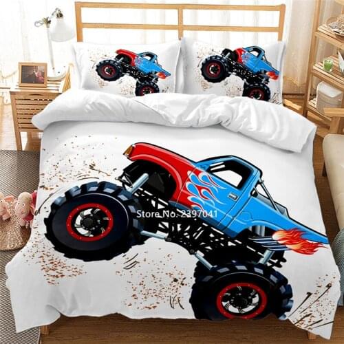 HD Digital Printed Cross Country Lathe Toppings Set Deluxe Duvet Covered Pillowcase Boys Bedroom Decor Queen King Full Size