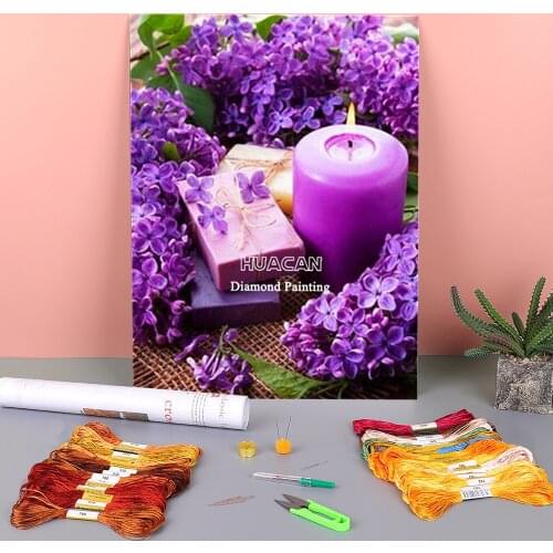 Flower Printed Water-Soluble Canvas 11CT Cross-Stitch Kit DIY Embroidery DMC Threads Knitting Handmade Craft Hobby Magic