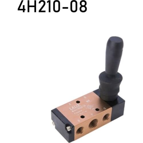 High Quality 4H210-08 2 Position 5 Way 1/4" BSPT Hand Lever Operated Pneumatic Valves Cylinder Control Reversing Switch Valve