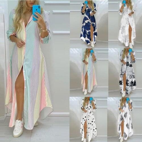 YHLZBNH Fashionable Shirt Dresses
