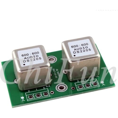2PCS / 600:600 permalloy audio isolation transformer balanced and unbalanced audio conversion isolator