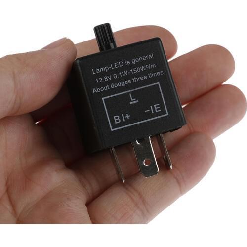 3Pins Car 12V Universal Electronic Adjustable Freauency LED Turn Flasher Relay