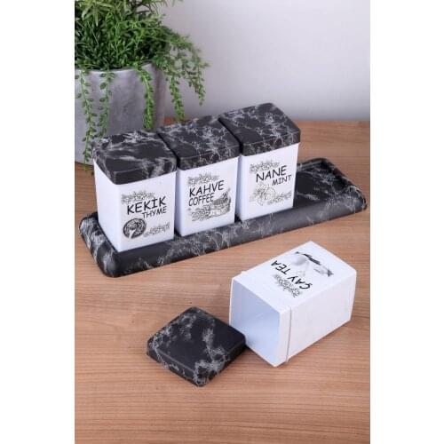 LARGE SPICE SET OF 4 WHITE kitchen mother spice set salt shaker pepper shaker tableware wooden bamboo